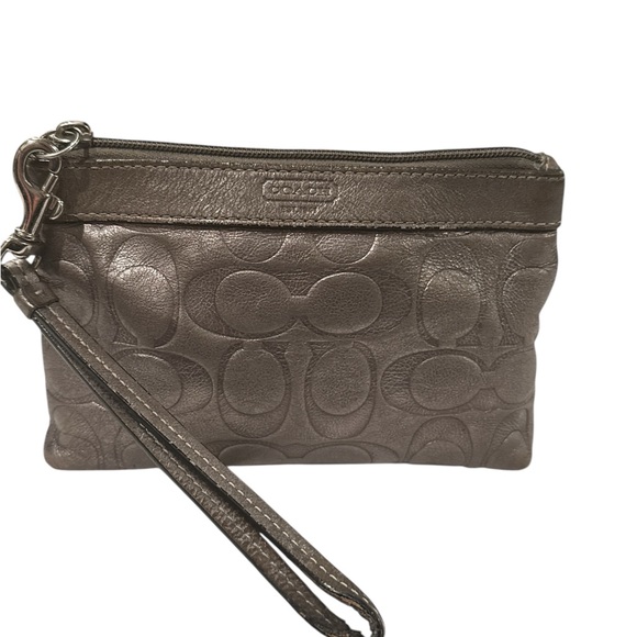 Coach Metallic Wristlet Clutch - Picture 1 of 11